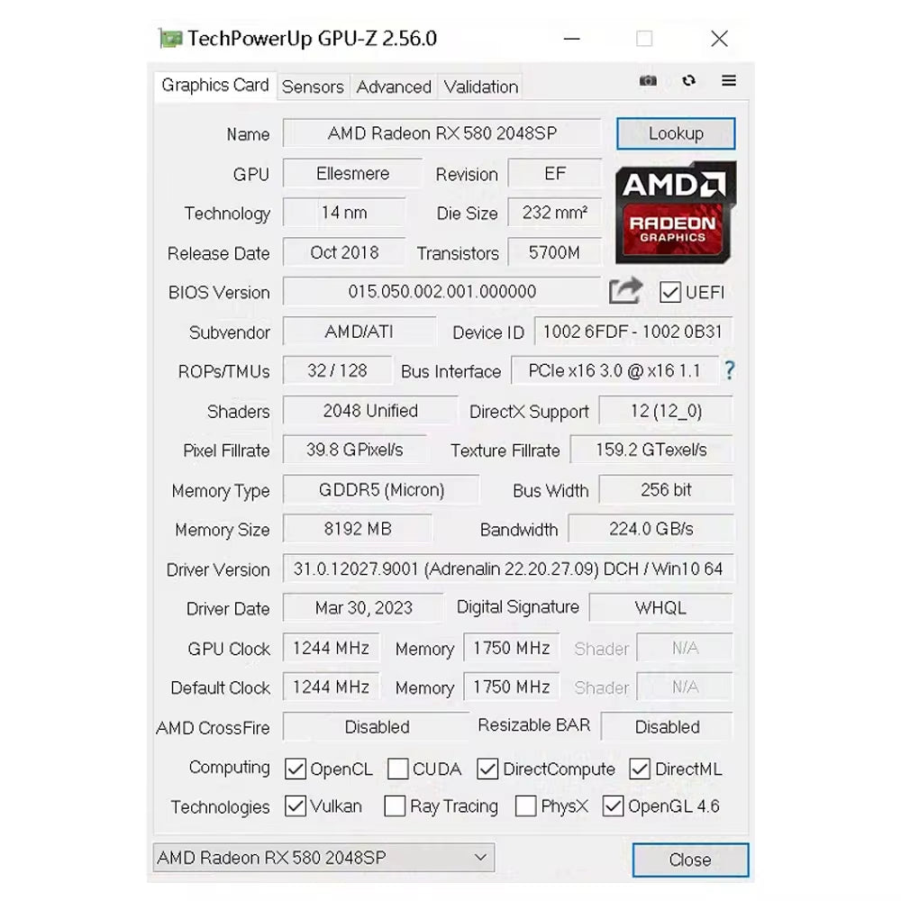 MAXSUN Graphics Card AMD RX580 8GB Gaming GDDR5 256Bit PCI Express 3.0 ×16 Radeon GPU Desktop Computer Gaming Video Card