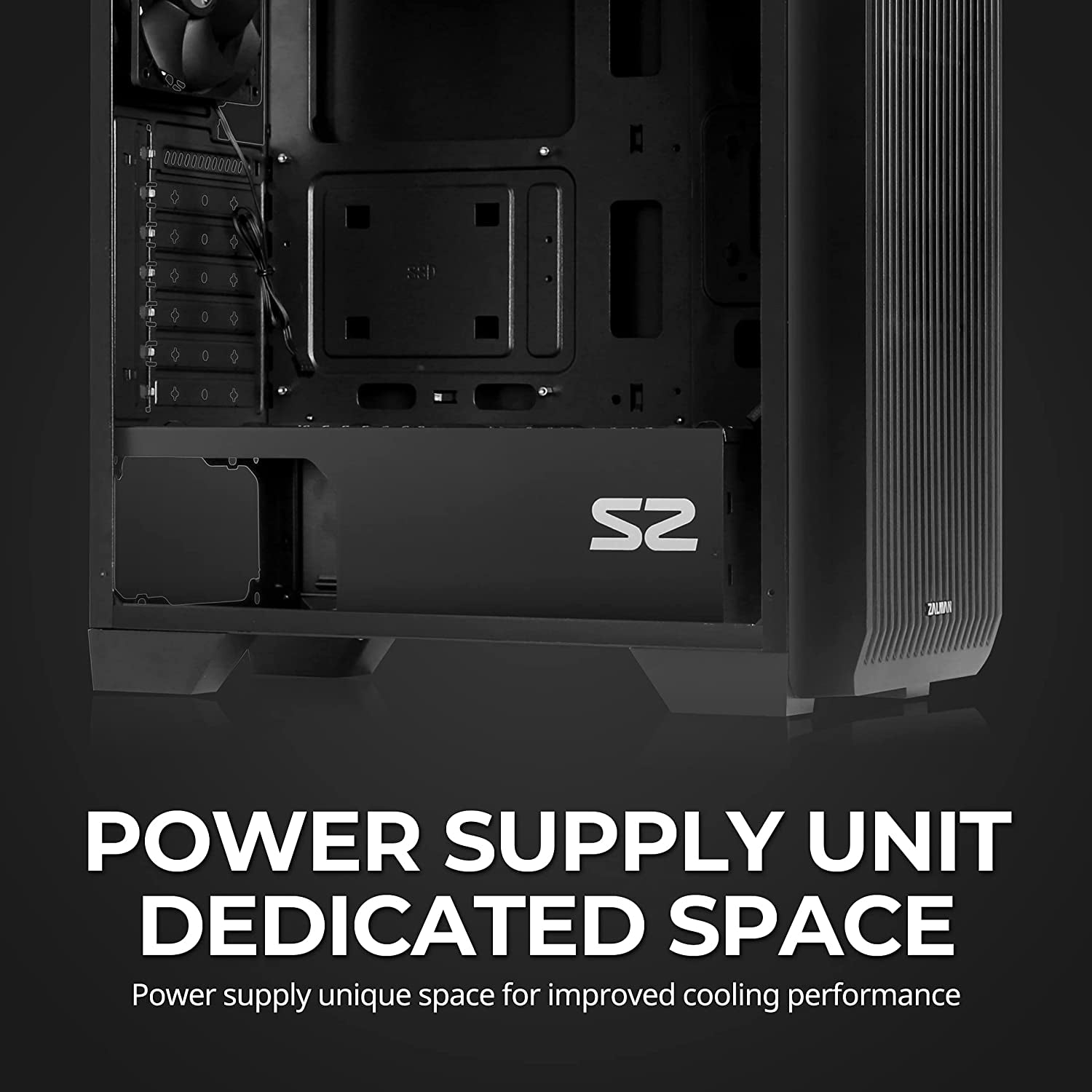 Zalman S2 ATX Mid-Tower PC Case, 3 X Pre-Installed 120Mm Zalman Quiet Fans (Support up to 8 Fans), High Airflow Mesh Front Panel, Support Gpus up to 330Mm, USB 3.0