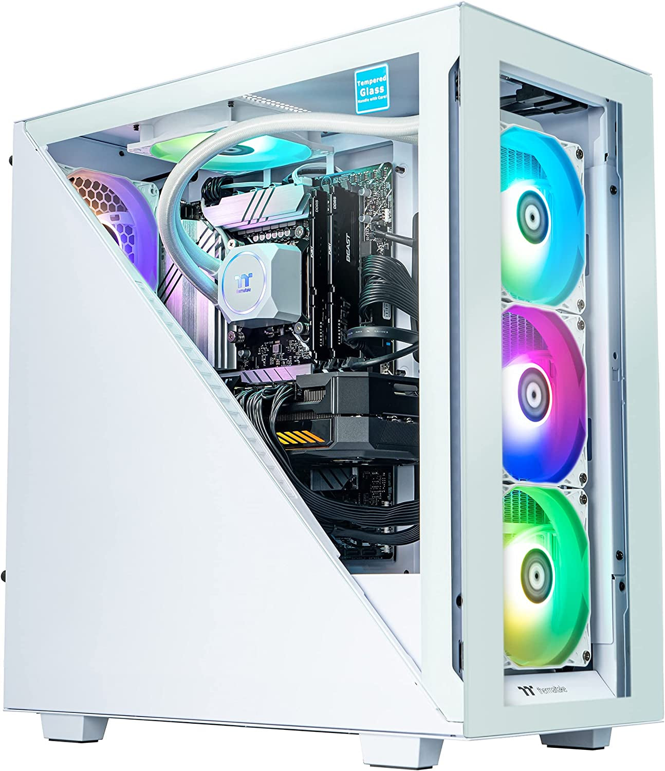 Thermaltake Avalanche I380 AIO Liquid Cooled Gaming PC (Intel® Core™ I9-12900Kf, 32GB DDR5 5200Mhz, NVIDIA® Geforce RTX™ 3080, Seagate Firecuda 530 1TB Nvme 1TB, Wifi, Win10 Home) D3AV-Z690-380-LCS
