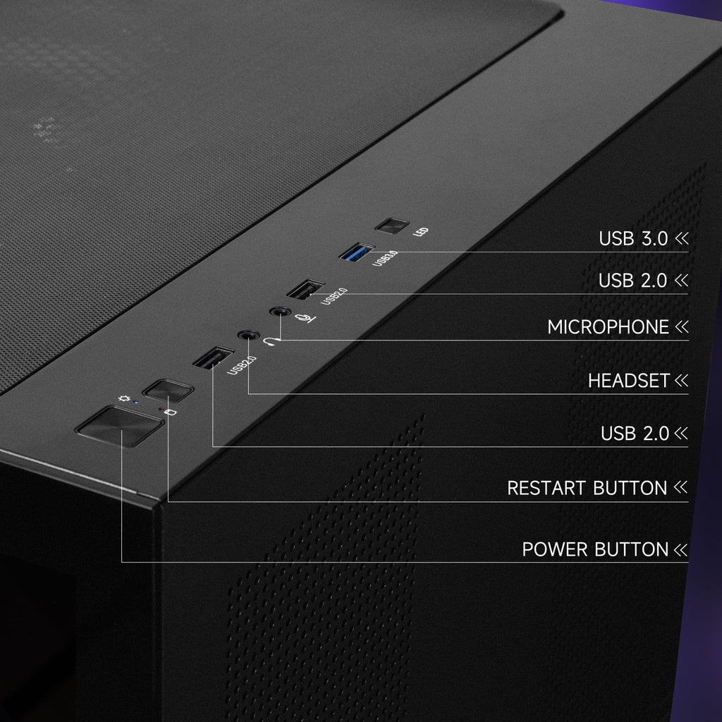 Gaming PC - AMD Ryzen 5 9600X, Radeon RX 7650 GRE, 16GB DDR5, 1TB Nvme SSD, 650W Gold PSU, Wi-Fi, Liquid Cooling, ARGB Fans, Windows 11 Home (Prebuilt Desktop)New