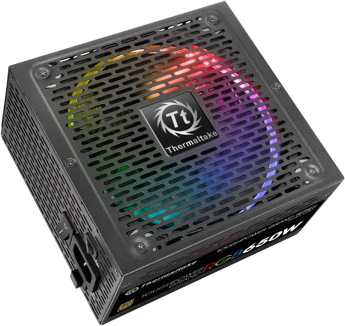 Thermaltake Toughpower Grand RGB 650W 80+ Gold Smart Zero 256-Color RGB Fan Fully Modular Power Supply 10 YR Warranty PS-TPG-0650FPCGUS-R