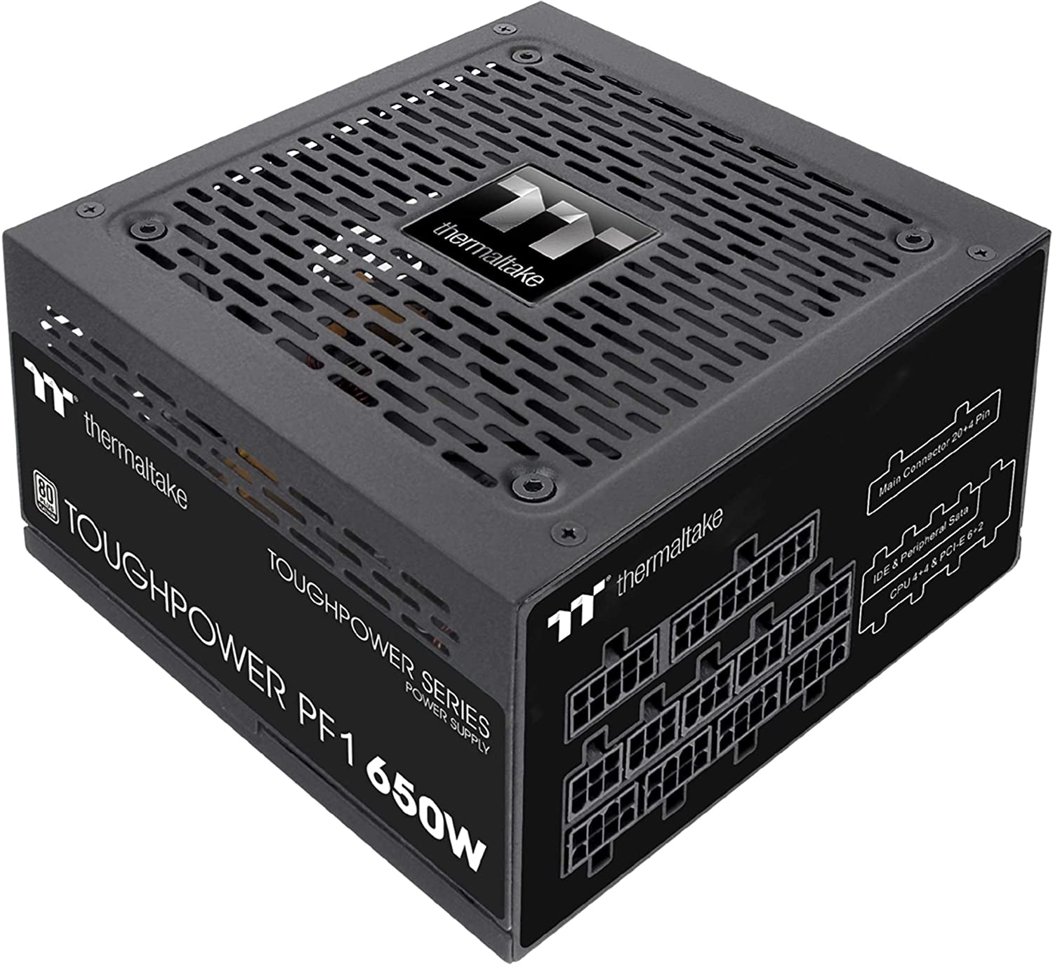 Thermaltake Toughpower PF1 650W 80+ Platinum Full Modular Power Supply with Ultra Quiet 120mm Hydraulic Bearing Fan and Compact Design