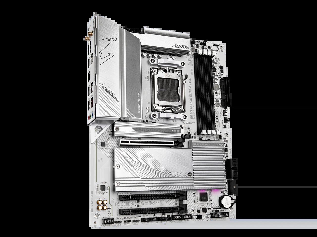Aorus B650 AORUS ELITE AX ICE Gaming Desktop Motherboard - AMD B650 Chipset - Socket AM5 - ATX (B650Aoruseliteaxice)