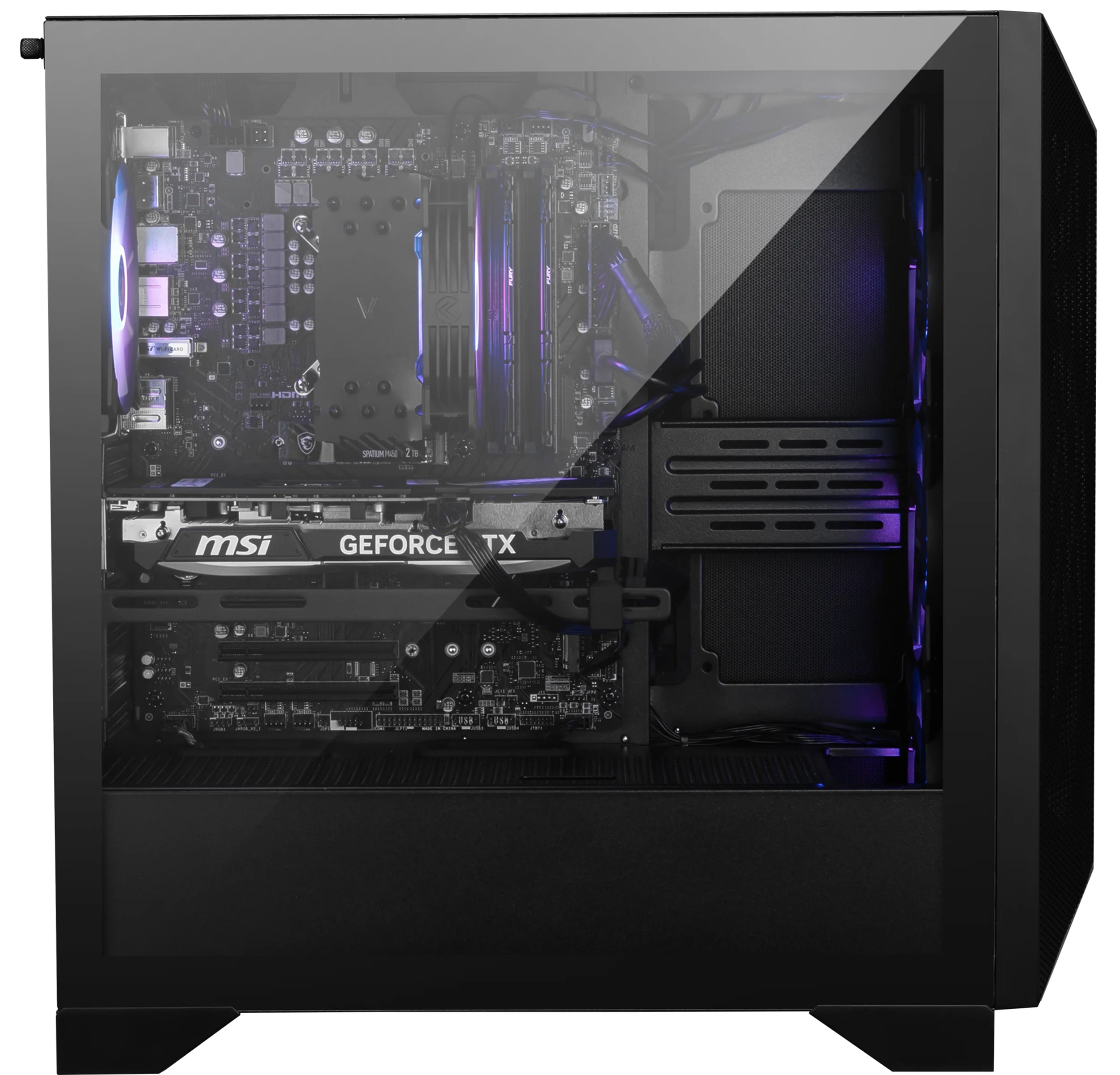Aegis R2 Gaming Desktop Intel I5-14400F NVIDIA RTX 5050 - 16GB DDR5 1TB SSD Win 11 Black