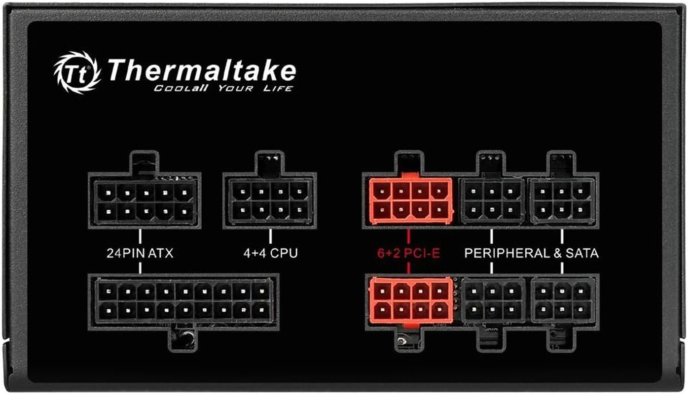 Thermaltake Toughpower Grand RGB 650W 80+ Gold Smart Zero 256-Color RGB Fan Fully Modular Power Supply 10 YR Warranty PS-TPG-0650FPCGUS-R