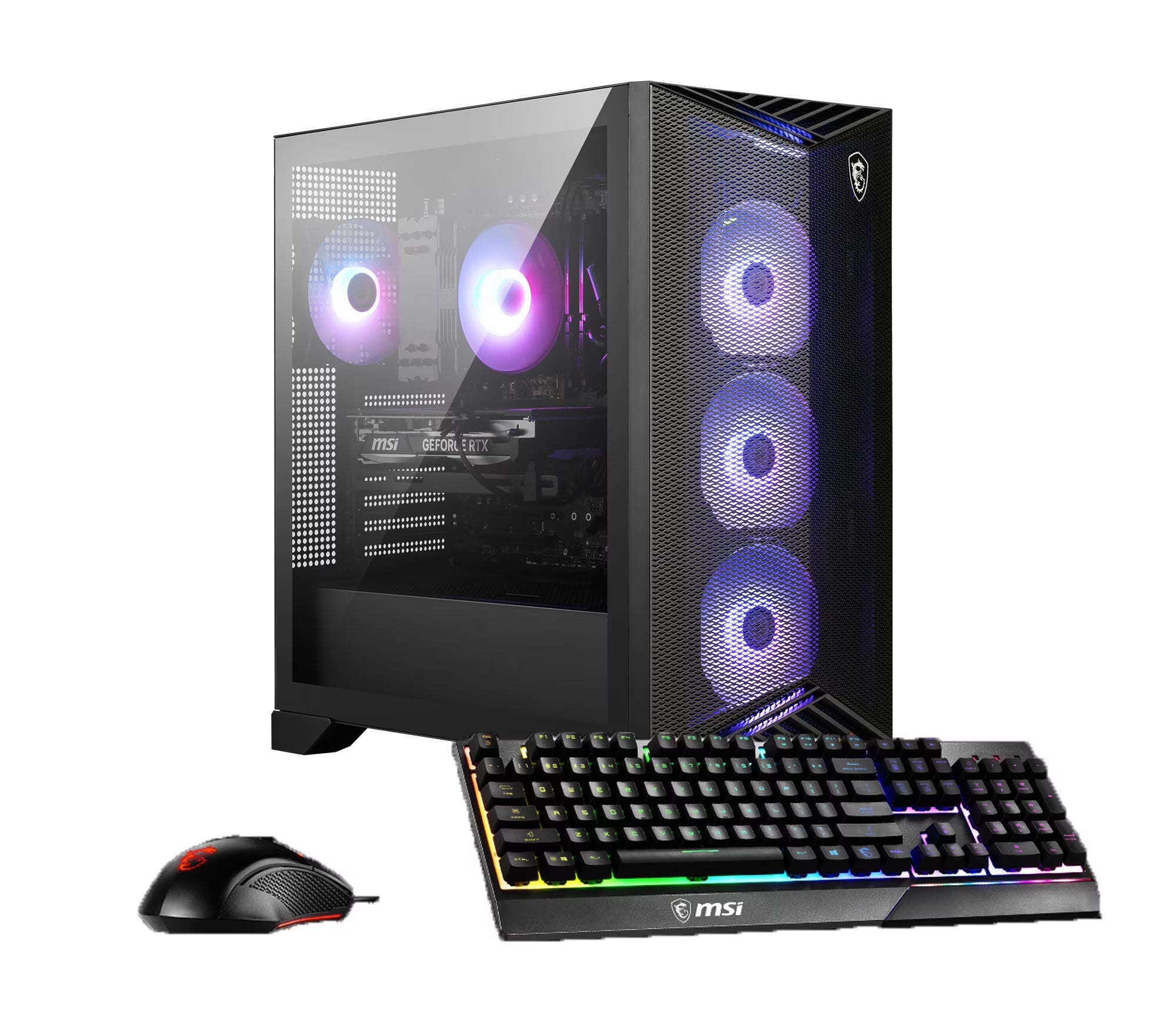 Aegis R2 Gaming Desktop Intel I5-14400F NVIDIA RTX 5050 - 16GB DDR5 1TB SSD Win 11 Black