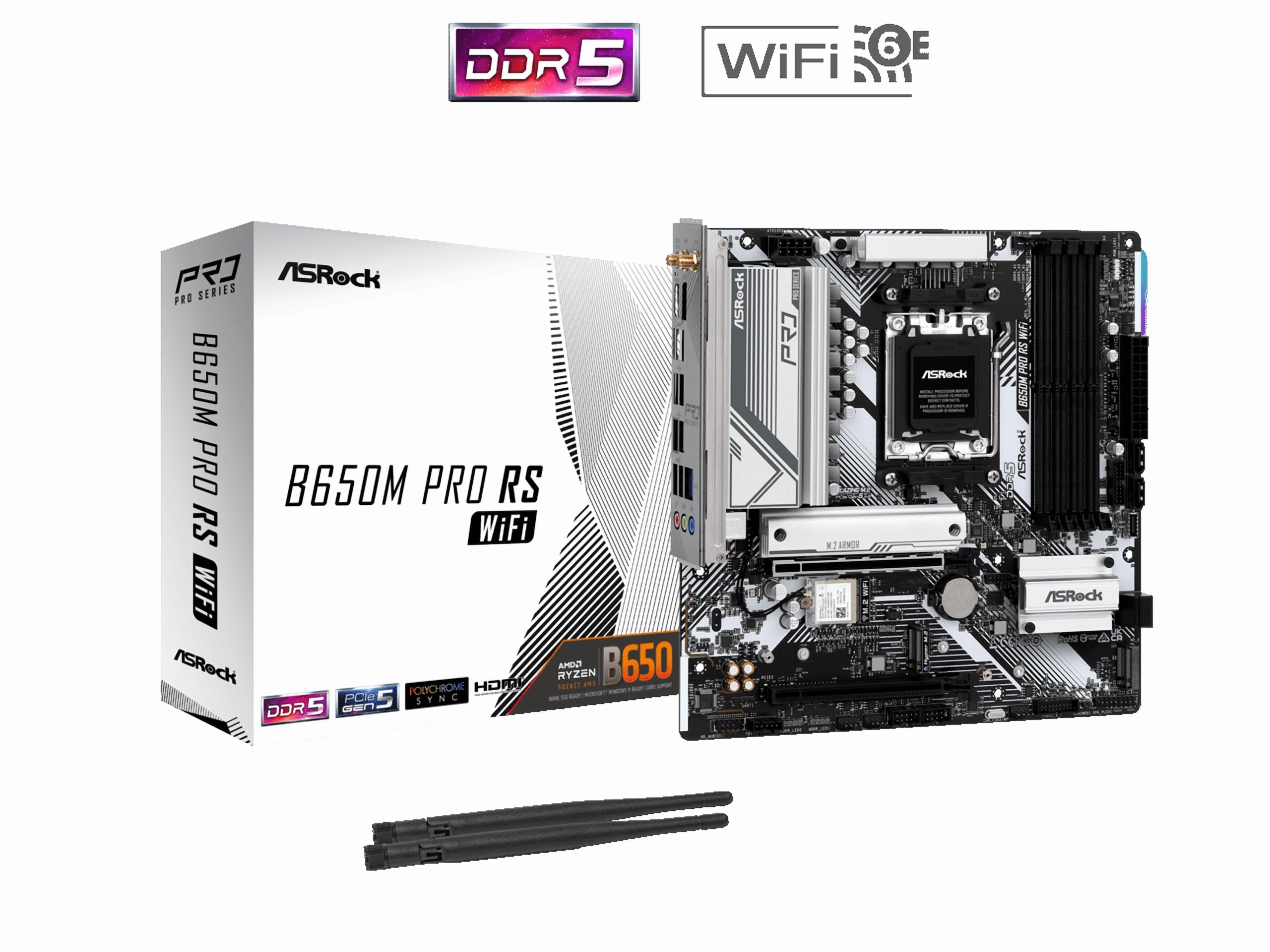 B650M Pro RS Wifi AM5 AMD B650 SATA 6Gb/S Micro ATX Motherboard
