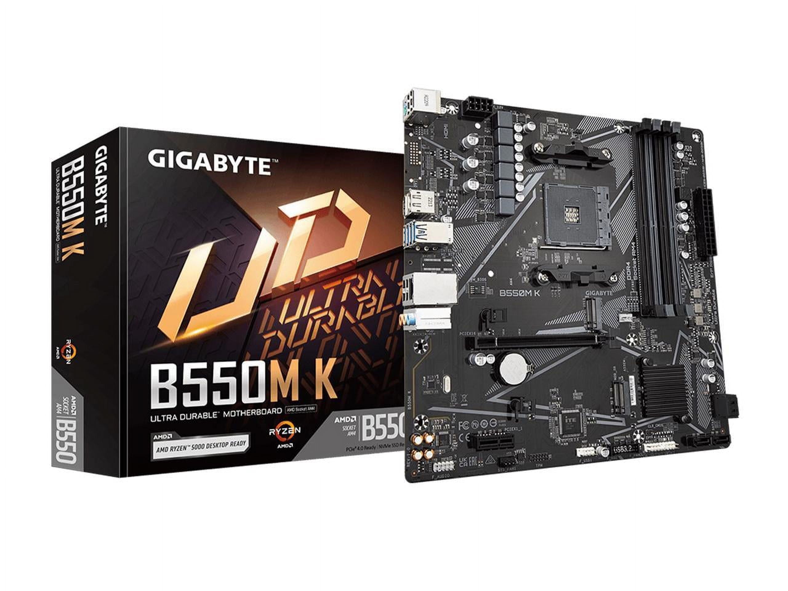 B550M K AM4 AMD B550 Micro-Atx Motherboard with Dual M.2, SATA 6Gb/S, USB 3.2 Gen 1, Realtek Gbe LAN, Pcie 4.0