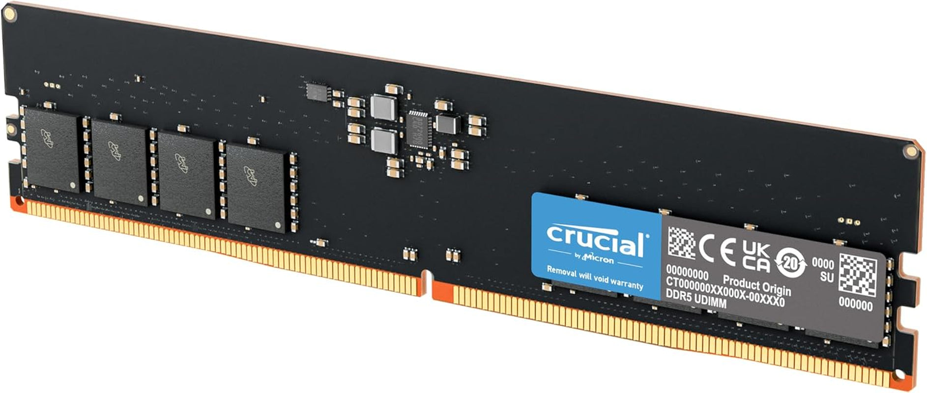 Crucial 8GB DDR5 4800MHz Desktop Memory, UDIMM 288-Pin, Compatible with 13th Gen Intel Core and AMD Ryzen 7000 - CT8G48C40U5