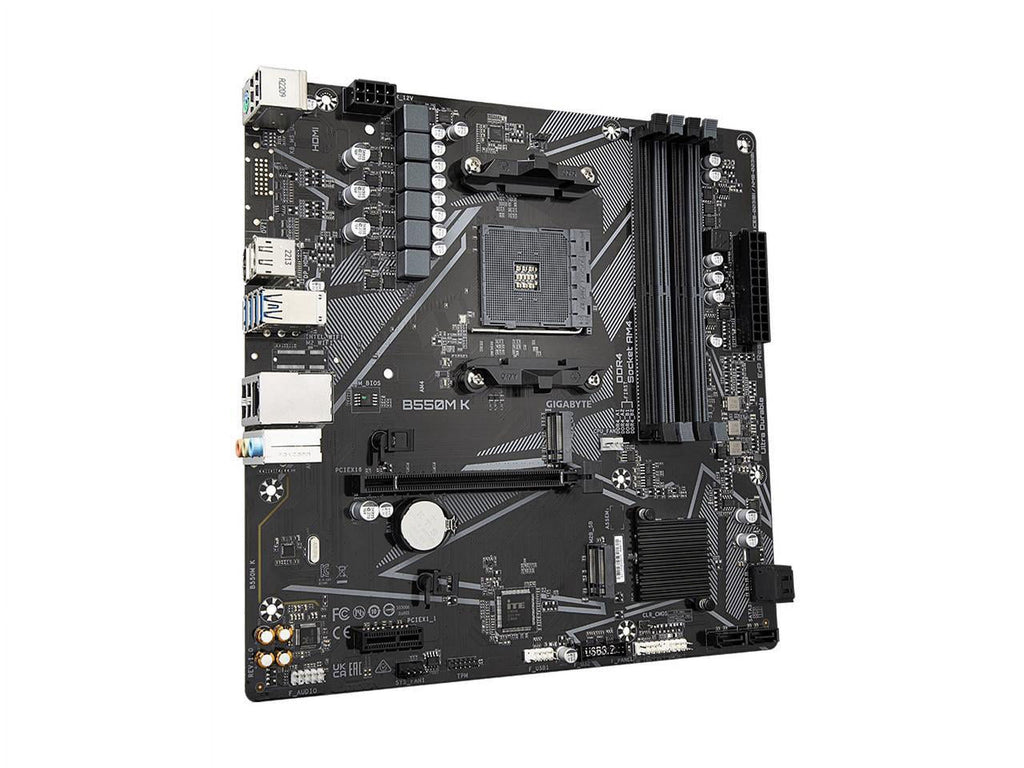 B550M K AM4 AMD B550 Micro-Atx Motherboard with Dual M.2, SATA 6Gb/S, USB 3.2 Gen 1, Realtek Gbe LAN, Pcie 4.0
