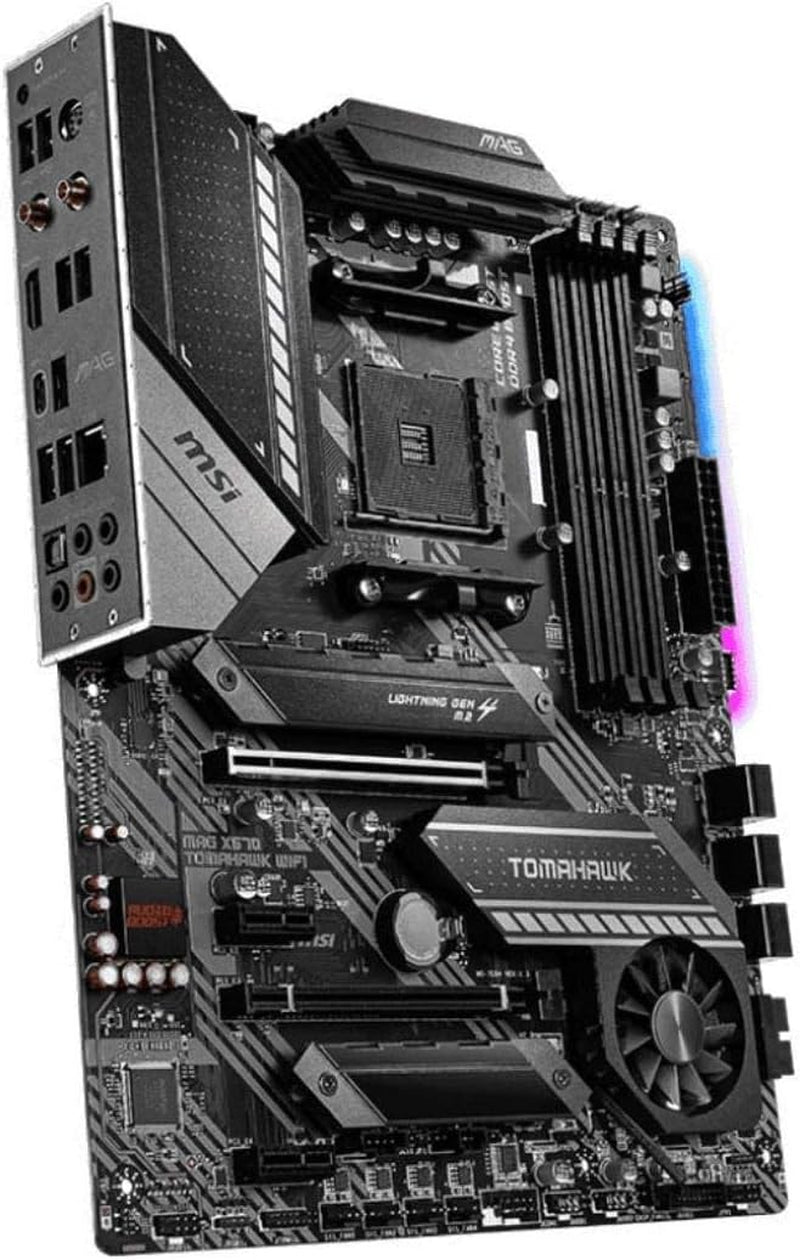 MSI MAG X570 TOMAHAWK WIFI ATX Motherboard for AMD AM4 with DDR4, PCIe 4.0, SATA 6Gb/s, M.2, USB 3.2 Gen 2, AC Wi-Fi 6, and HDMI