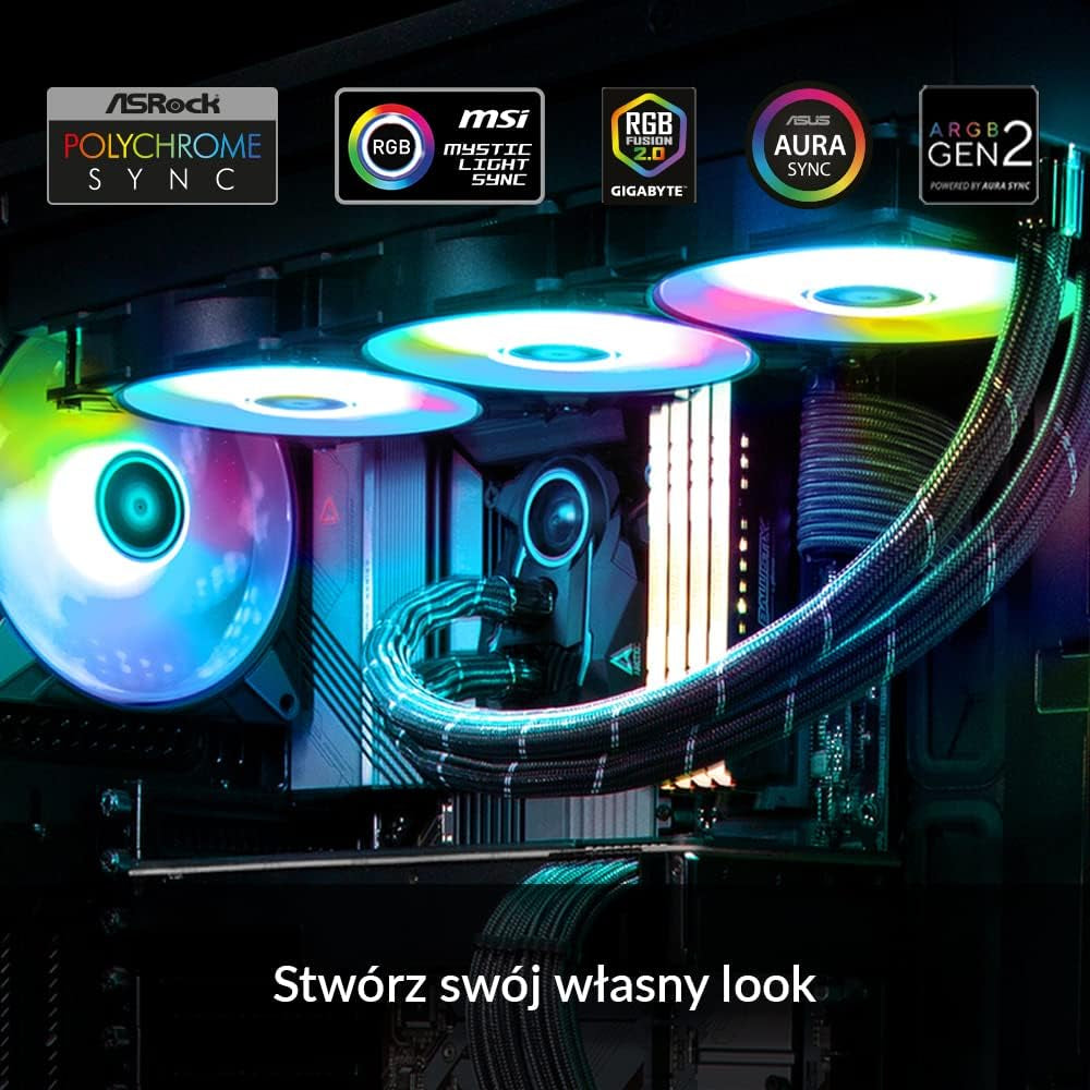 ARCTIC Liquid Freezer II 360 A-RGB - Multi-Compatible CPU AIO Water Cooler with A-RGB, Intel & AMD Compatible, Efficient Pwm-Controlled Pump, CPU Cooler, AIO Cooler, CPU Liquid Cooler
